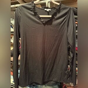 White Birch Ruffle Neck Top